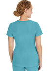 Spectra Blue - Healing Hands Purple Label Women Scrub Top - Back View