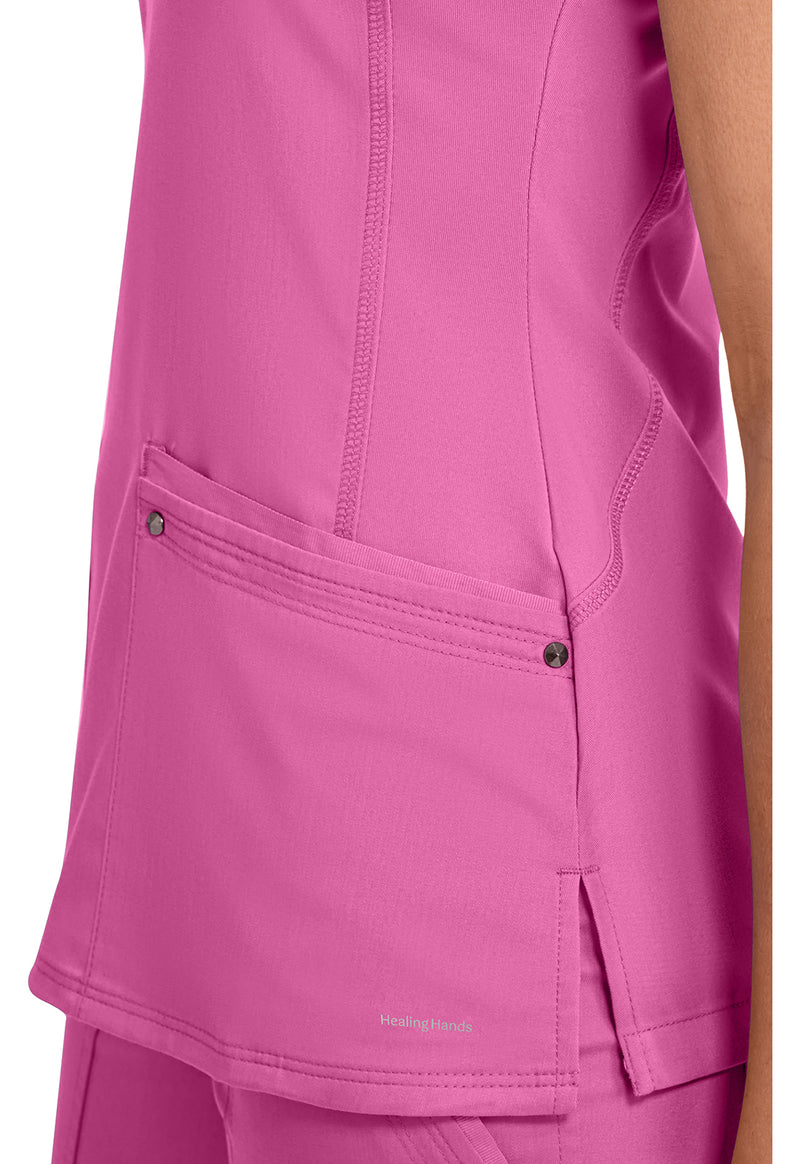 Shocking Pink - Women's Juliet Scrub Top (View 2)