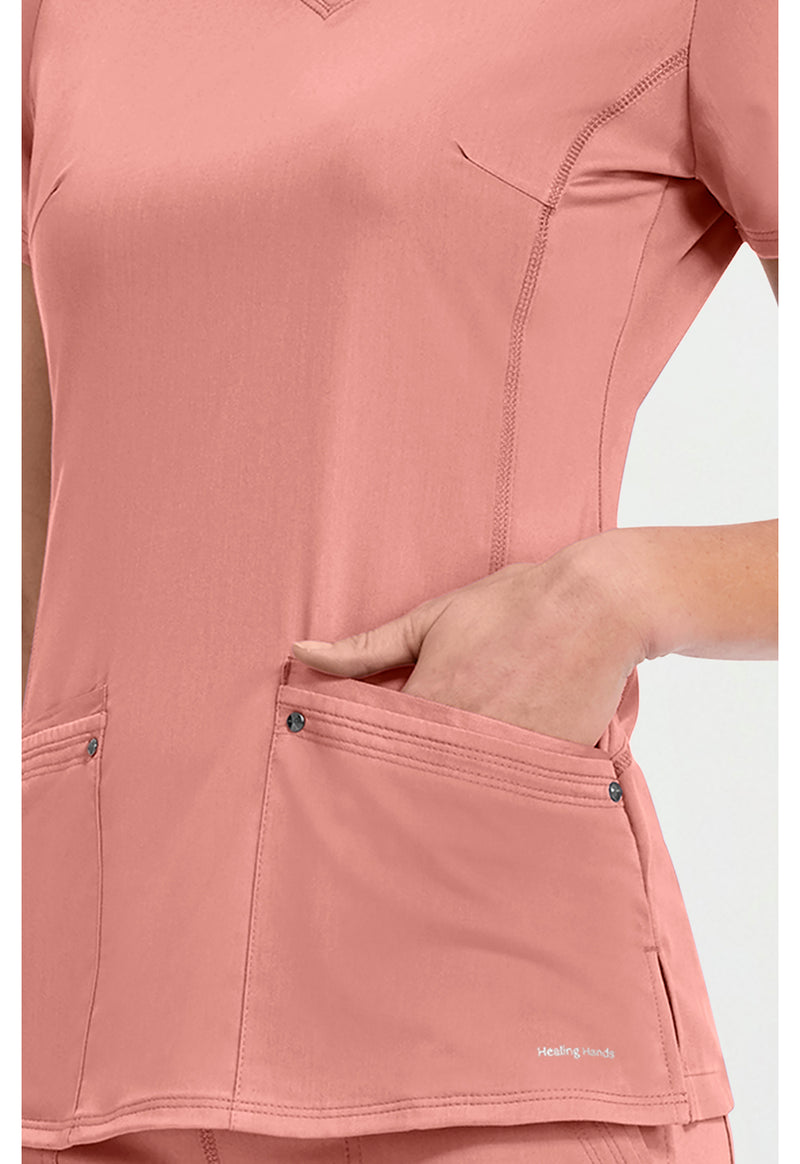Velvet Peach - Women's Juliet Scrub Top (View 4)