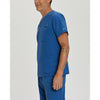 Royal Blue - White Cross Men's Scrub Tops - Side View