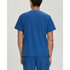 Royal Blue - White Cross Men's Scrub Tops - Back View