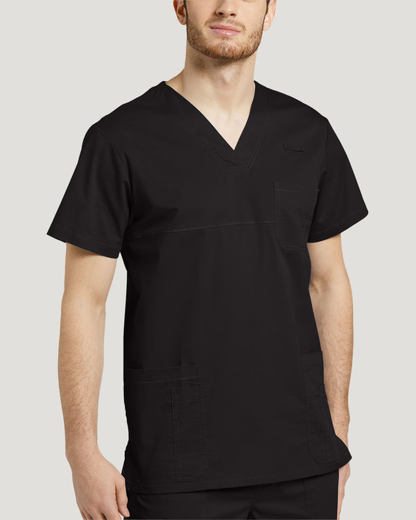 White Cross Allure Men's 3 Pocket V-Neck Scrub Top for Nursing