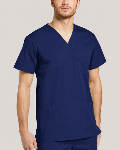 White Cross Allure Men's 3 Pocket V-Neck Scrub Top for Nursing