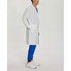 White - White Cross Unisex Lab Coats - Side View