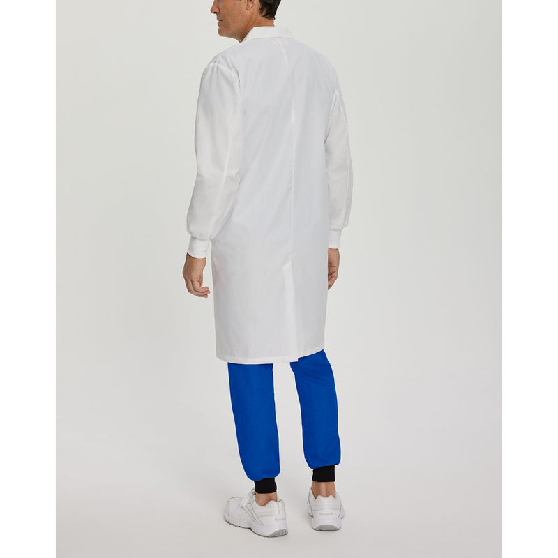 White - White Cross Unisex Lab Coats - Back View