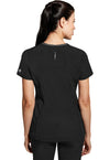 BLACK - Healing Hands 360 Women Scrub Top - Back View