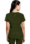 Dark Pine - Healing Hands 360 Women Scrub Top - Back View