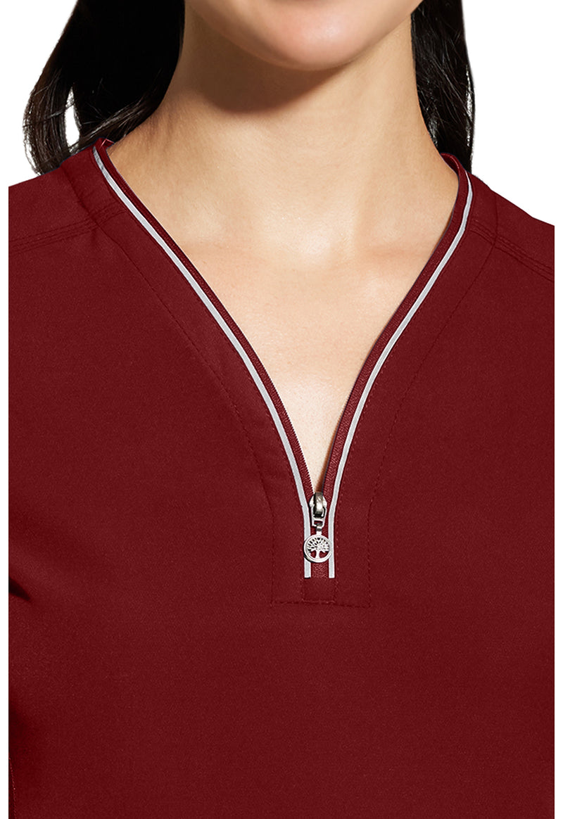 Garnet Red - Women's Sonia Scrub Top (View 2)