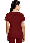 Garnet Red - Healing Hands 360 Women Scrub Top - Back View