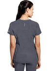 Pewter - Healing Hands 360 Women Scrub Top - Back View