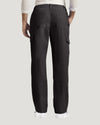 Black - White Cross Duo Men's Cargo Scrub Pants for Nursing