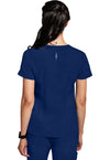 Navy - Healing Hands 360 Women Scrub Top - Back View