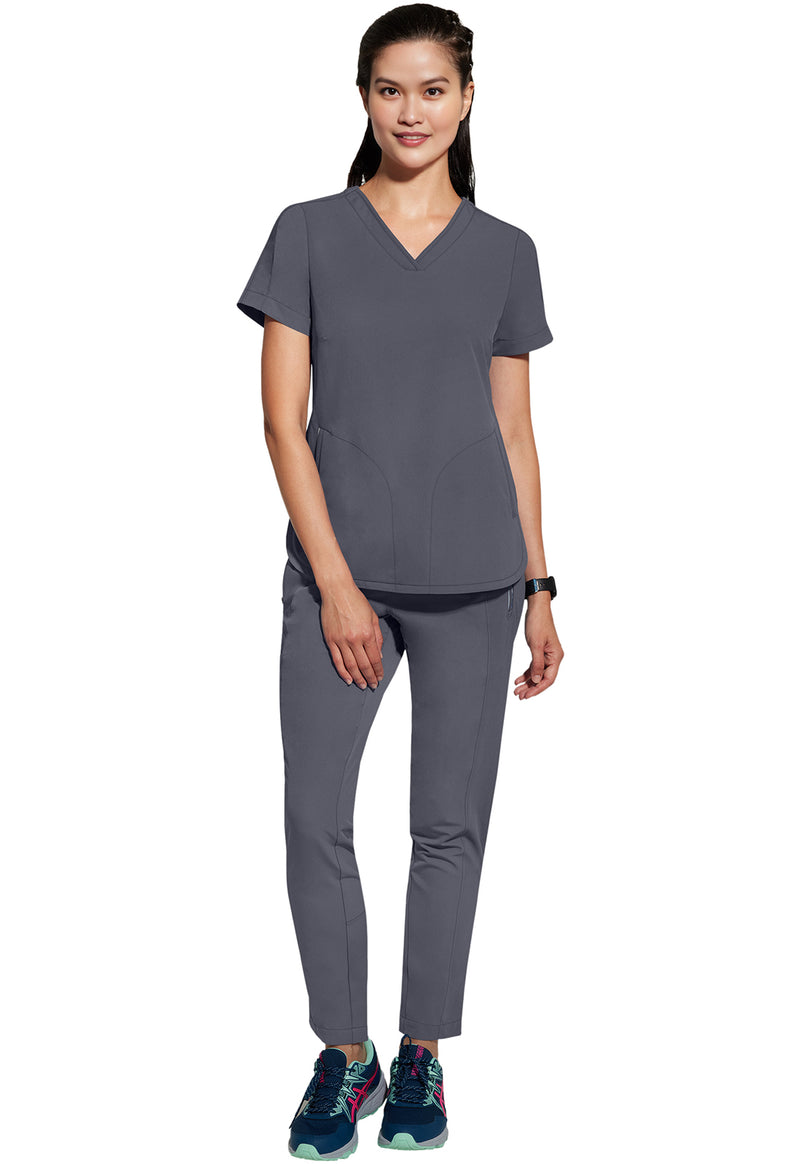 Pewter - Women's Skyler Scrub Top (View 3)