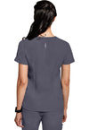 Pewter - Healing Hands 360 Women Scrub Top - Back View