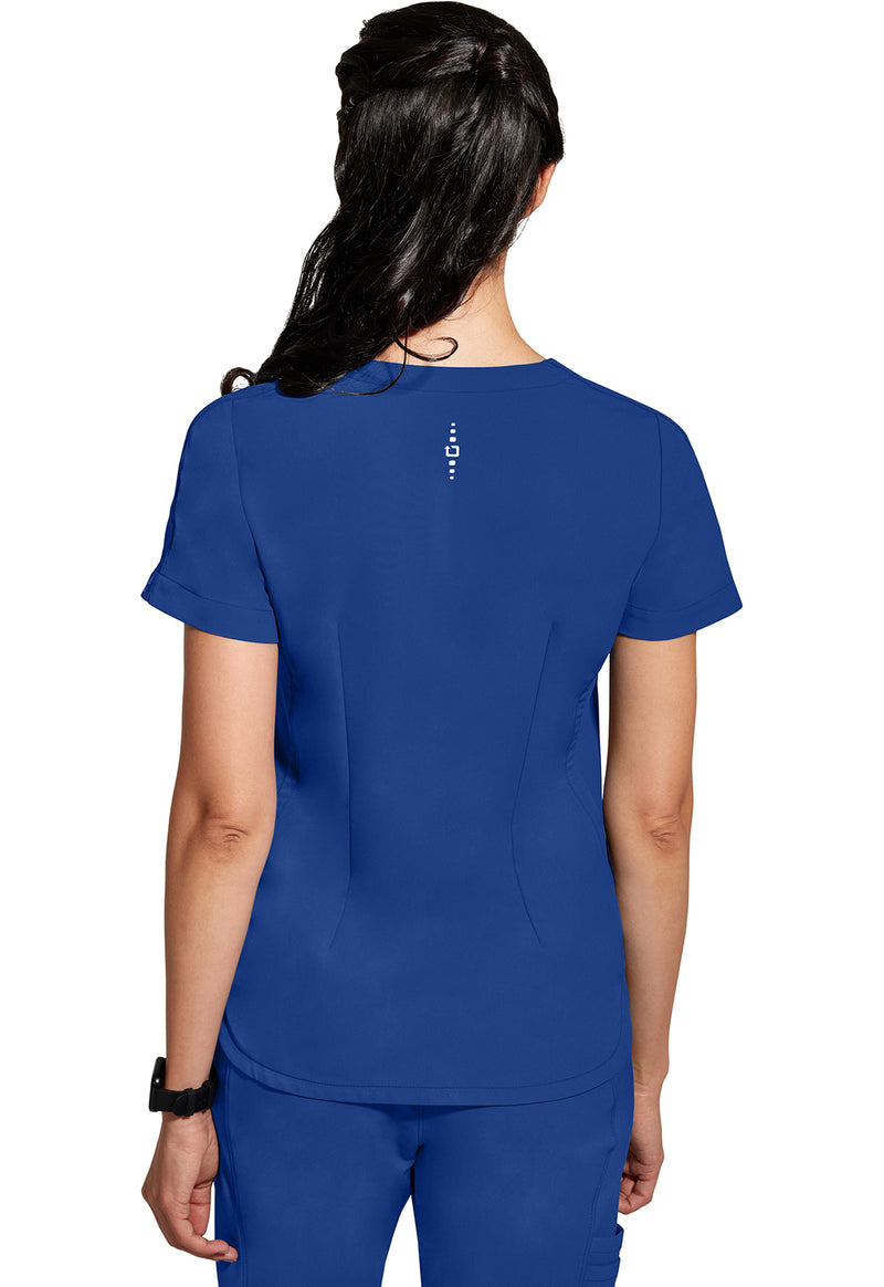 Royal - Healing Hands 360 Women Scrub Top - Back View