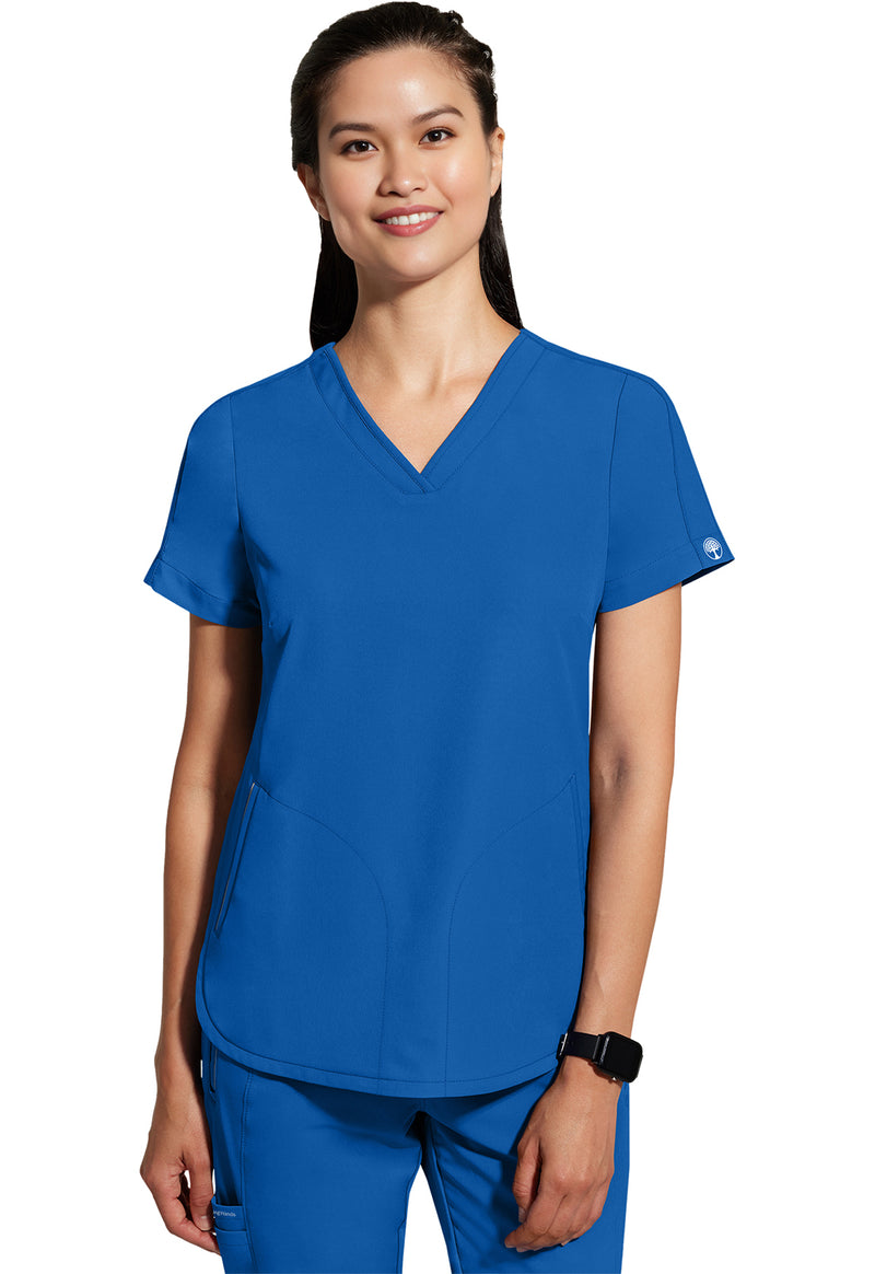 Royal - Healing Hands 360 Women Scrub Top - Front View