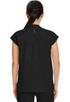 BLACK - Healing Hands 360 Women Scrub Top - Back View