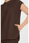 Dark Chocolate - Women's Sandy Scrub Top (View 3)