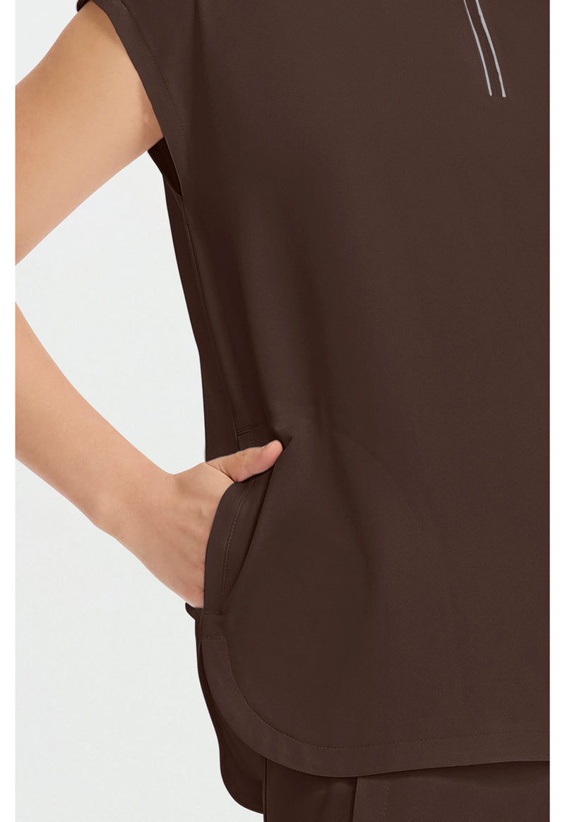 Dark Chocolate - Women's Sandy Scrub Top (View 4)