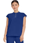 Galaxy Blue - Healing Hands 360 Women Scrub Top - Front View