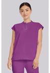 Plum Violet - Healing Hands 360 Women Scrub Top - Front View