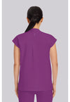 Plum Violet - Healing Hands 360 Women Scrub Top - Back View