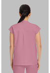 Precious Pink - Healing Hands 360 Women Scrub Top - Back View