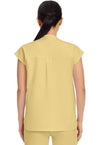 Sunray Yellow - Healing Hands 360 Women Scrub Top - Back View