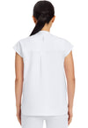 WHITE - Healing Hands 360 Women Scrub Top - Back View