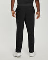 Black - White Cross Fit Men's 6 Pocket Yoga Waist Cargo Scrub Pants for Nursing