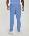 Ceil Blue - White Cross Fit Men's 6 Pocket Yoga Waist Cargo Scrub Pants for Nursing