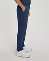 Navy - White Cross Fit Men's 6 Pocket Yoga Waist Cargo Scrub Pants for Nursing