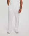 White - White Cross Fit Men's 6 Pocket Yoga Waist Cargo Scrub Pants for Nursing