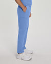Ceil Blue - White Cross Fit Men's 6 Pocket Yoga Waist Cargo Scrub Pants for Nursing
