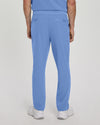 Ceil Blue - White Cross Fit Men's 6 Pocket Yoga Waist Cargo Scrub Pants for Nursing