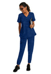 Navy - Women's Joy Camo Scrub Top (View 3)