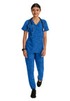 Royal - Women's Joy Camo Scrub Top (View 3)