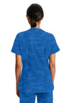 Royal - Healing Hands Purple Label Jacquard Women Scrub Top - Back View