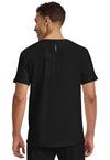 BLACK - Healing Hands 360 Men Scrub Top - Back View