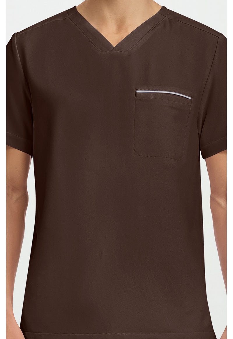Dark Chocolate - Men's Spencer Scrub Top (View 2)