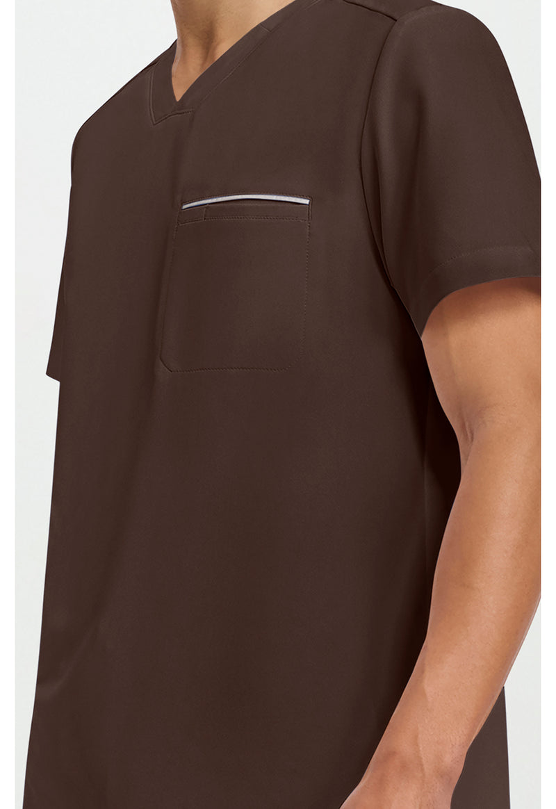 Dark Chocolate - Men's Spencer Scrub Top (View 3)