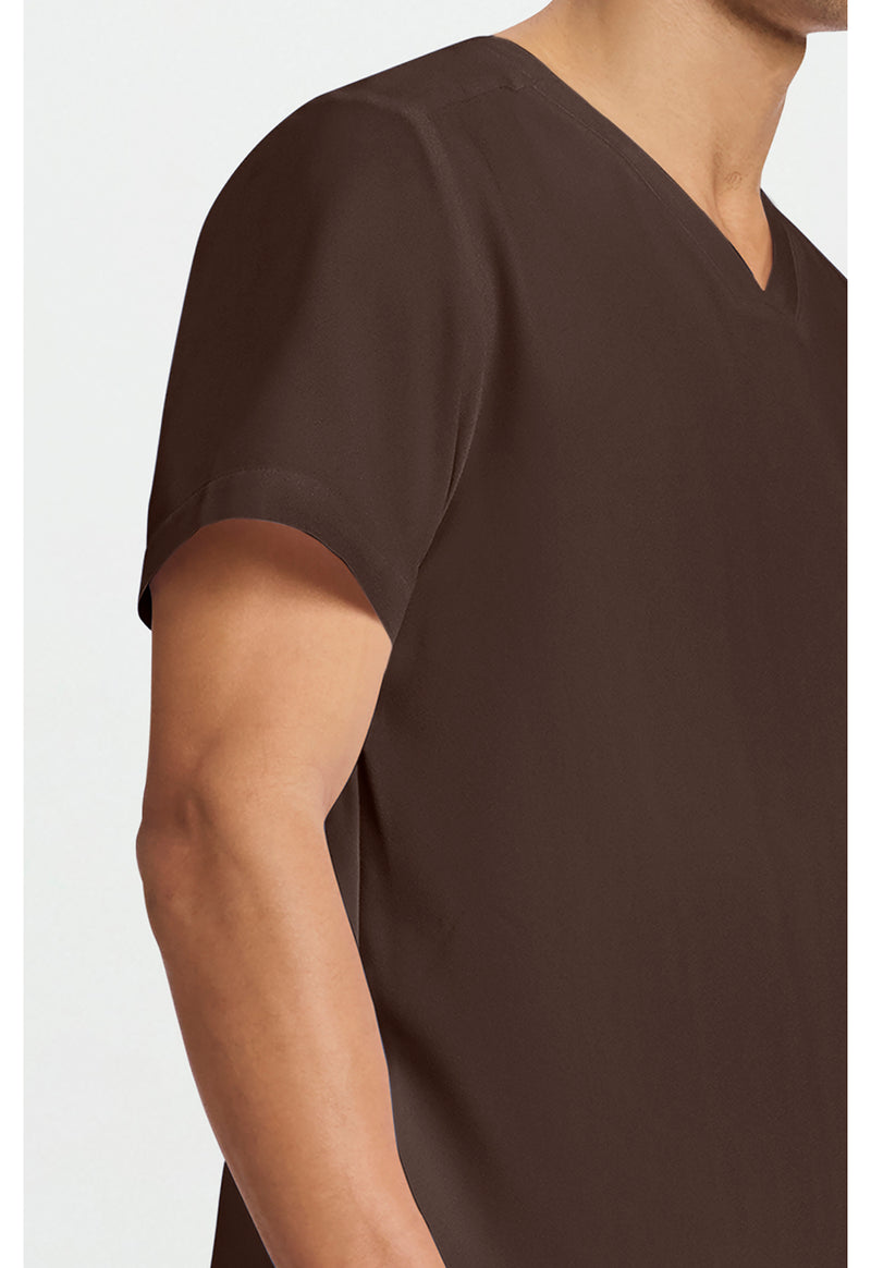 Dark Chocolate - Men's Spencer Scrub Top (View 4)