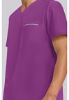 Plum Violet - Men's Spencer Scrub Top (View 3)