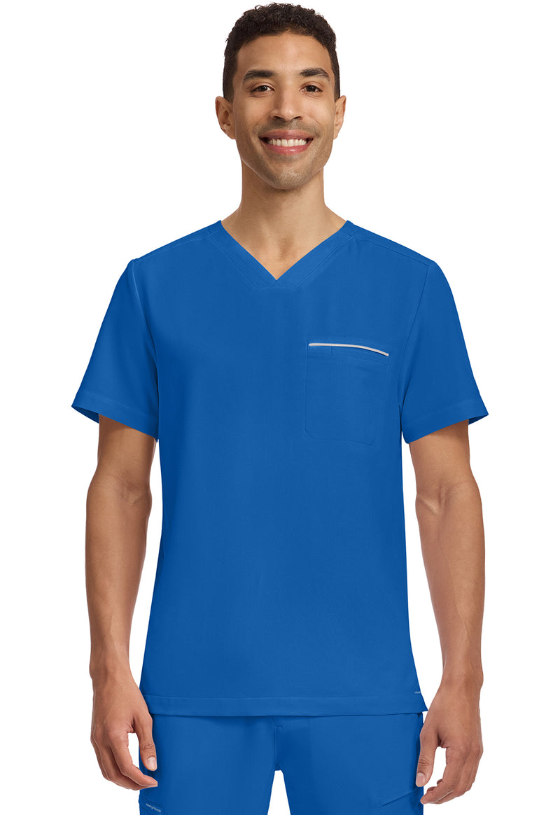 Royal - Healing Hands 360 Men Scrub Top - Front View