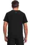 BLACK - Healing Hands 360 Men Scrub Top - Back View