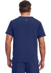 Navy - Healing Hands 360 Men Scrub Top - Back View