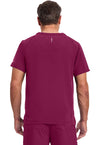 Wine - Healing Hands 360 Men Scrub Top - Back View