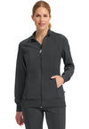 Black - Cherokee IN Infinity Women Scrub Jacket - Front View