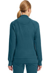 Caribbean Blue - Cherokee IN Infinity Women Scrub Jacket - Back View