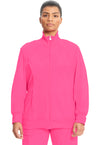 Carmine Pink - Cherokee IN Infinity Women Scrub Jacket - Front View